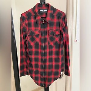 Homme + Femme LA zip flannel